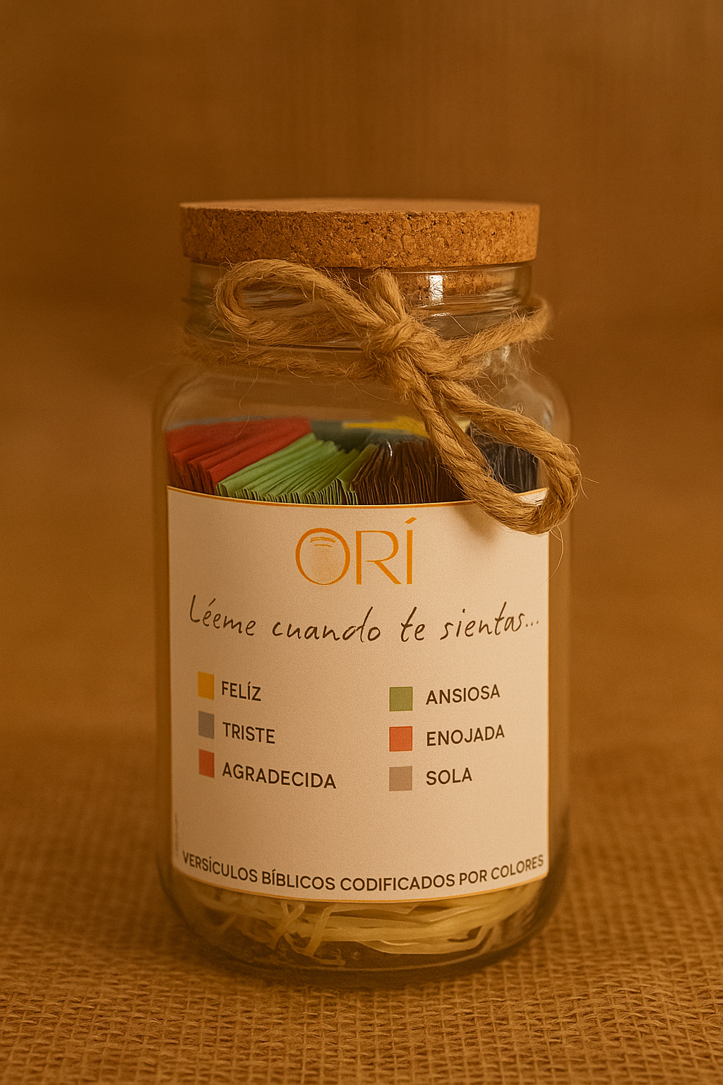 Experiencia Orí: Tarro de versículos codificados por colores + Guía devocional de 21 días 🎁✨